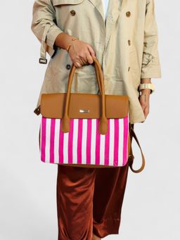 ATTAACHE ACCESSORIES - Womens Pink Tote Bag With Detachable Strap (L)