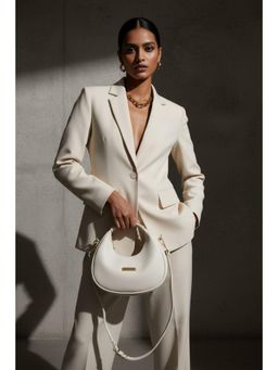 ATTAACHE ACCESSORIES - Womens White Sling Bag With Detachable Strap (S)