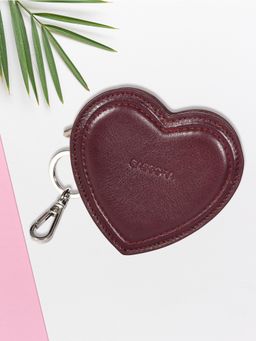 Sassora - Genuine Leather Heart Shaped Key Pouch (S)