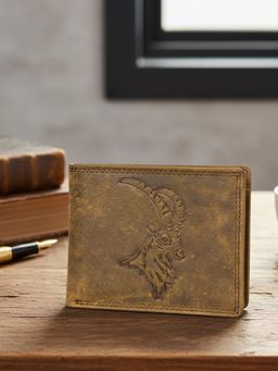 Sassora - Leather RFID Blocking Embossed Animal Printed Wallet (L)