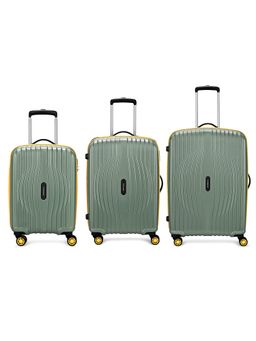 Aristocrat - Vortex Plus Unisex Green Hard Luggage Trolley Bags (S/M/L) (S/M/L)