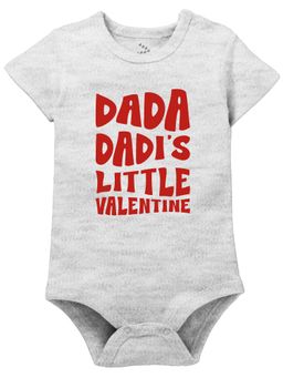 Zeezeezoo - Baby Grey Dada Dadi's Little Valentine Onesies