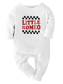 Zeezeezoo - Baby White Little Romeo Full Sleeves Romper