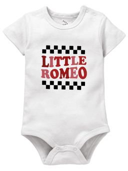 Zeezeezoo - Baby White Little Romeo Onesies