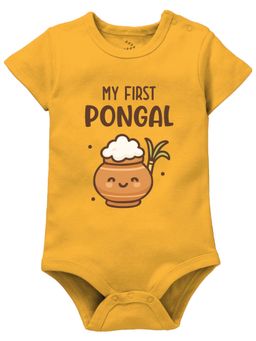 Zeezeezoo - Baby Yellow My First Pongal Onesies