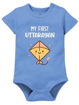 Zeezeezoo - Baby Blue My First Uttarayan Printed Onesies