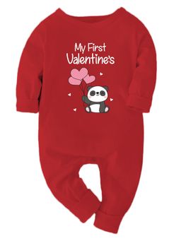 Zeezeezoo - Baby Red My First Valentine's Panda Romper