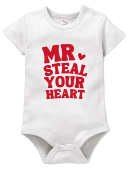 Zeezeezoo - Baby White Typography Printed Onesies