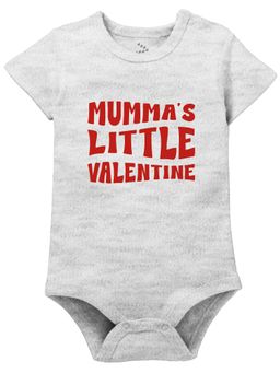 Zeezeezoo - Baby Grey Mumma's Little Valentine Onesies