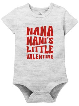 Zeezeezoo - Baby Grey Nana Nani's Little Valentine Onesies