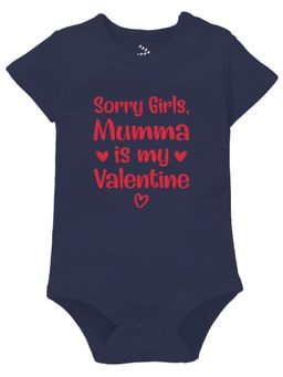 Zeezeezoo - Baby Navy Blue Typography Printed Onesies