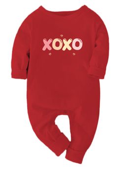 Zeezeezoo - Baby Red Printed Full Sleeves Romper