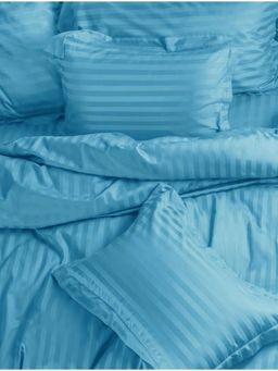 Sleeping Owls- because your sleep matters - Sky Blue Pillow Covers (Pack Of 2)