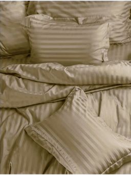 Sleeping Owls- because your sleep matters - Taupe Pillow Covers (Pack Of 2)