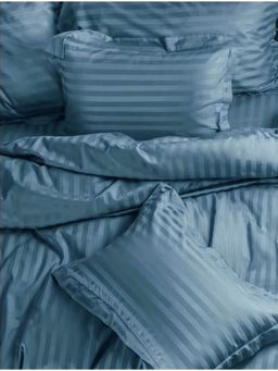 Sleeping Owls- because your sleep matters - Medium Blue Pillow Covers (Pack Of 2)