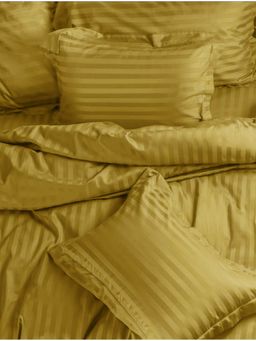 Sleeping Owls- because your sleep matters - Gold Pillow Covers (Pack Of 2)