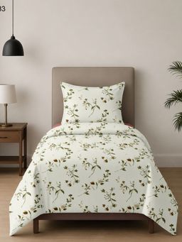 Sleeping Owls- because your sleep matters - Printed Allure Bedsheet with Pillow Cover (Single)