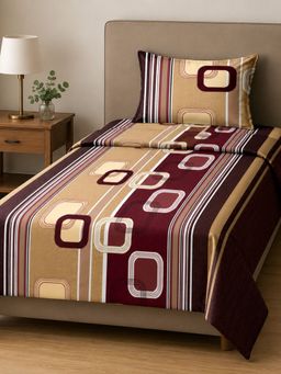 Sleeping Owls- because your sleep matters - Printed Allure Bedsheet with Pillow Cover (Single)