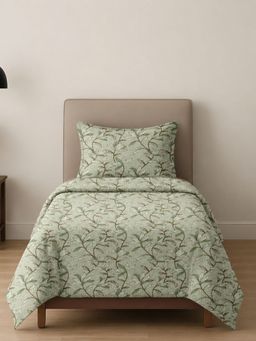 Sleeping Owls- because your sleep matters - Printed Allure Bedsheet with Pillow Cover (Single)