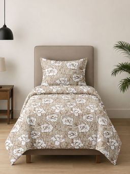 Sleeping Owls- because your sleep matters - Printed Allure Bedsheet with Pillow Cover (Single)