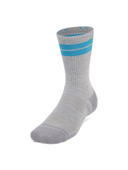 Under Armour - Unisex Performance Tech Grey Crew Socks (Pack of 3)