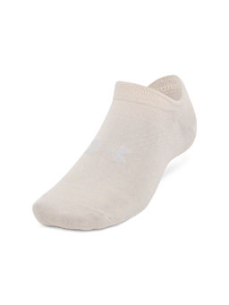 Under Armour - Unisex Essential Brown No-Show Socks (Pack of 6)