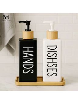 NFI Essentials - Ceramic Hands & Dishes Liquid Soap Dispenser