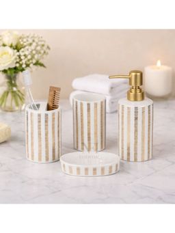 NFI Essentials - Ceramic 4 Piece Bathroom Accessories Set