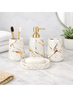 NFI Essentials - Ceramic 4 Piece Bathroom Accessories Set
