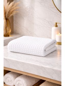 MULBERRY LIVING - Waffle Bath towel - White
