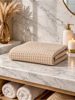 MULBERRY LIVING - Waffle Bath towel - Sand