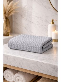 MULBERRY LIVING - Waffle Bath towel - Silver Grey