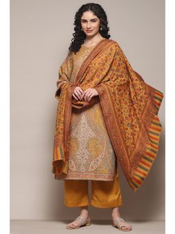 Biba - Women Yellow Cotton Blend Regular Dupatta