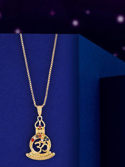 Voylla - Kailasha OM CZ Gems Adorned Pendant