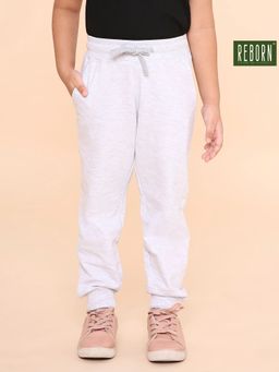 REBORN - Girls Solid Joggers Grey