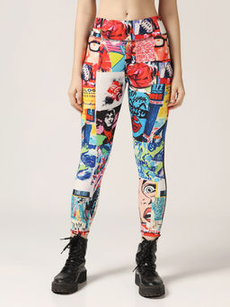 Muscle Torque - High Waist Printed Workout Multi-Color Tights