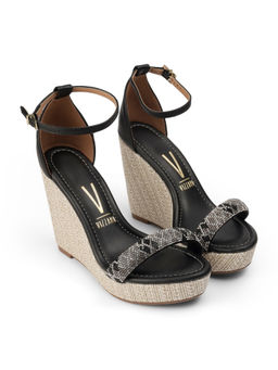 Vizzano - Ankle Strap Wedges Black