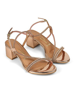Vizzano - Block Sandal Heels Rose Gold