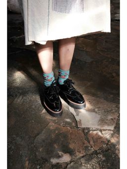 Chal Shoes - Black Oxford Patent Leather Men Shoes