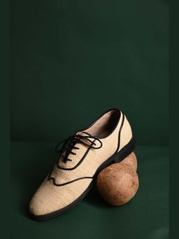Chal Shoes - Roshni Oxfords Beige Men Shoes