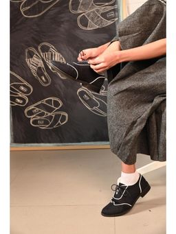 Chal Shoes - Roshni Oxfords Black Men Shoes