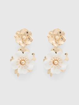 Forever New - Women Cream Gold Plating Earrings