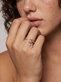 Palmonas - Women Yellow Platinum Plating Ring