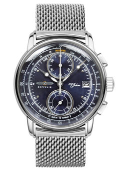 Zeppelin - 100 Years ED 1 Chronograph Date Analog Dial Color Blue Mens Watch-8670M3