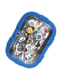 Little Surprise Box - 3 Sections Blue Space Stainless Steel Lunch Box For Kids