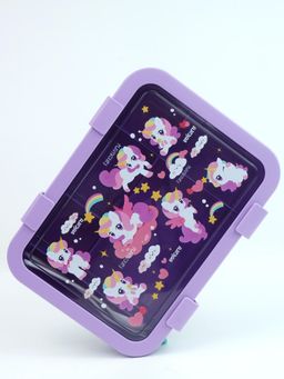 Little Surprise Box - 5 Sections Purple Unicorn Lunch Box For Kids