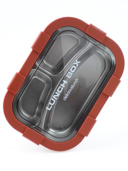 Little Surprise Box - Solid Navy & Orange Stainless Steel Lunch Box For Kids & Adults