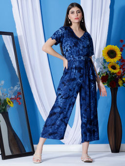 DEBONATELLA - Bye Dyed Tie Up Detail Jumpsuit