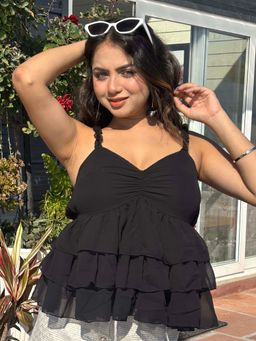 Tandul - Women Black Sleeveless Top