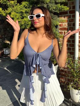 Tandul - Women Blue Striped Top